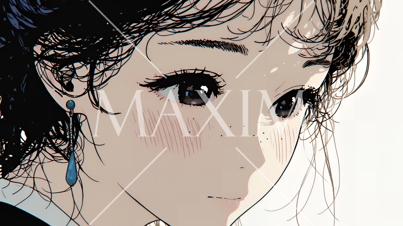 輝く瞳で見つめる好奇心旺盛な若い女性