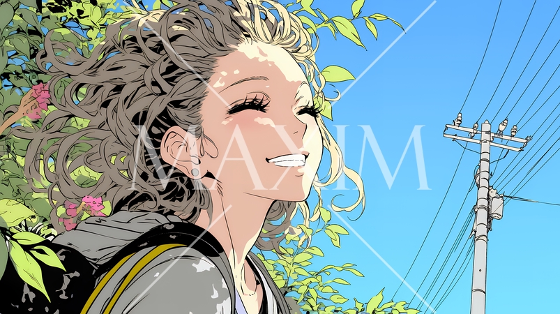 声をあげて大笑いする若い女性