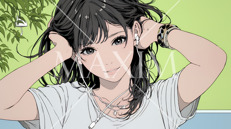 気恥ずかしそうに頭をかき、ごまかすような仕草を見せる若い女性