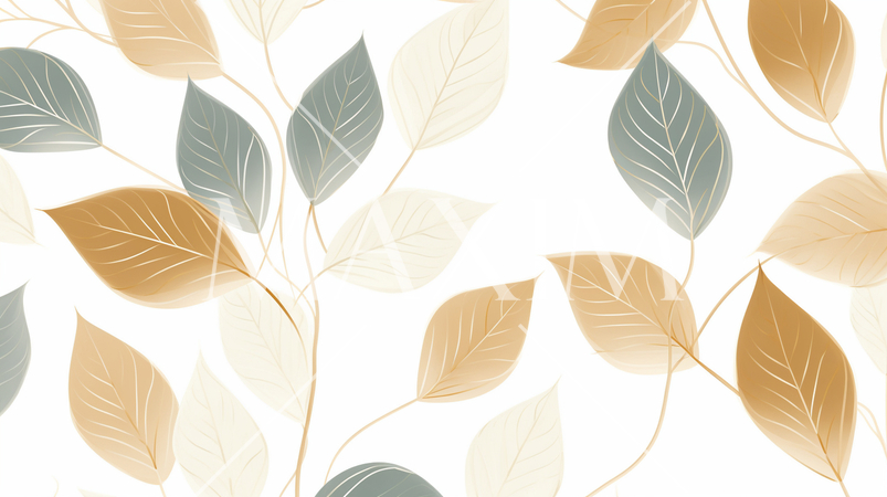 リーフパターン背景：モダンで洗練された雰囲気の抽象的なリーフのパターンの背景。