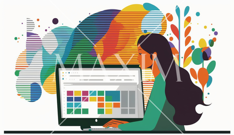 pcでexcel作業中の女性