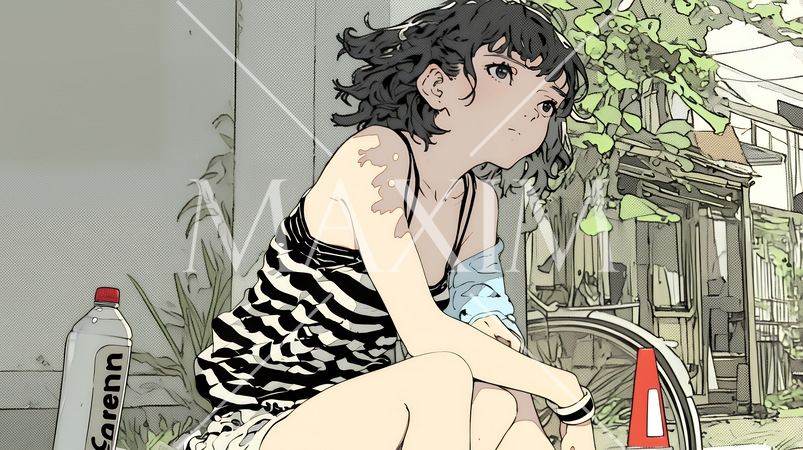 ため息をついている若い女性