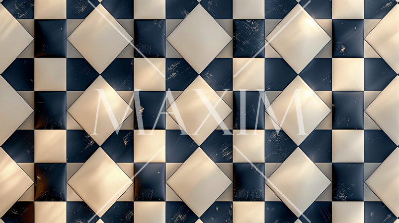 チェック背景: 小さな正方形が交差したパターンで、クラシカルなデザインに適す