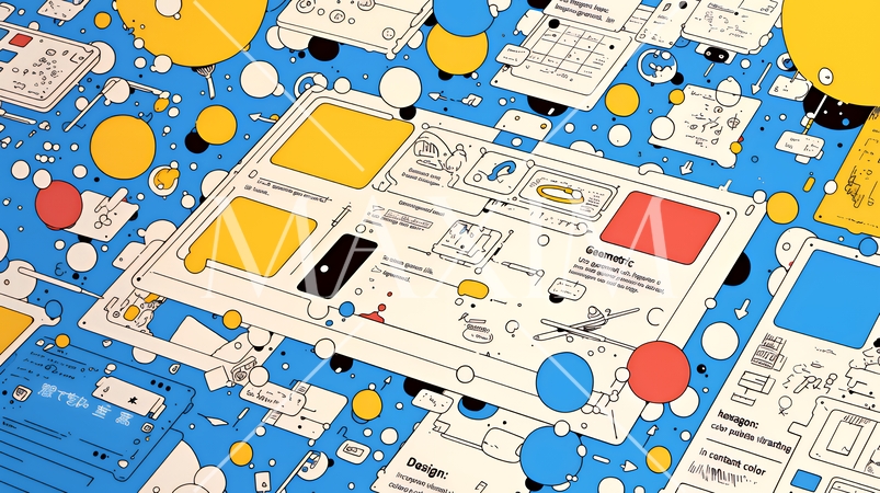 キュービックでジオメトリックな背景画像