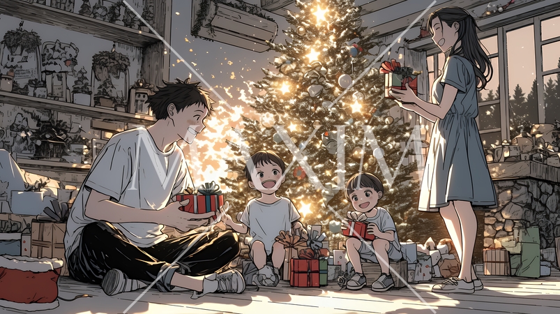 仲良し親子の楽しいクリスマス