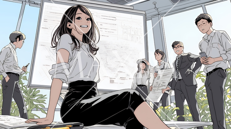 自信満々の女性リーダーが率いるプロジェクトチーム