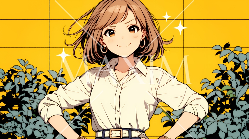 得意げな表情を浮かべている若い女性