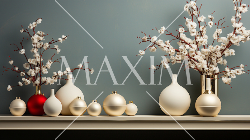 メリークリスマス：ミニマルアート（Minimalism）的表現の背景画像