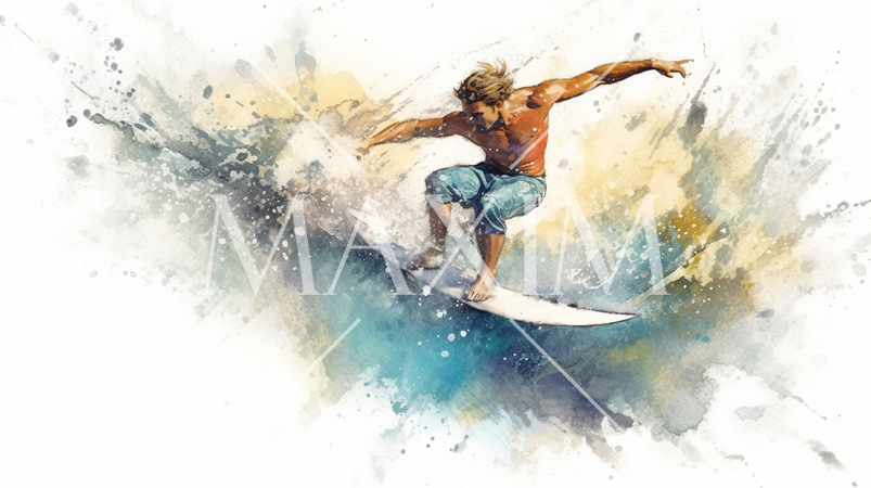 大きな波でAerialを決めているサーファー