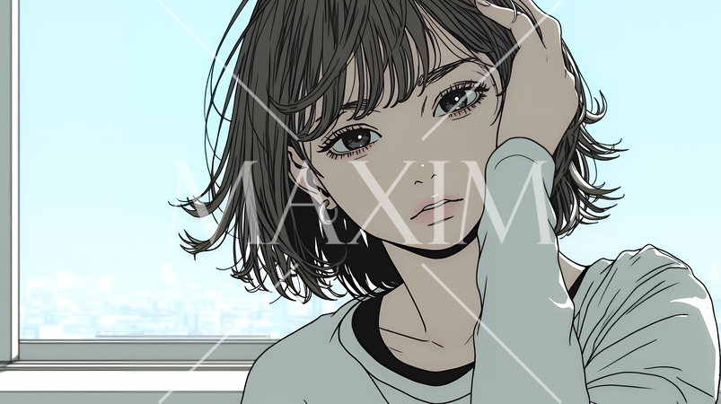 罪悪感に苛まれ、深く反省する若い女性