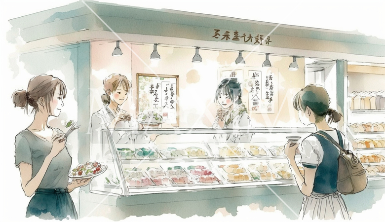 デパ地下のお惣菜もの売場での客と店員のやりとり