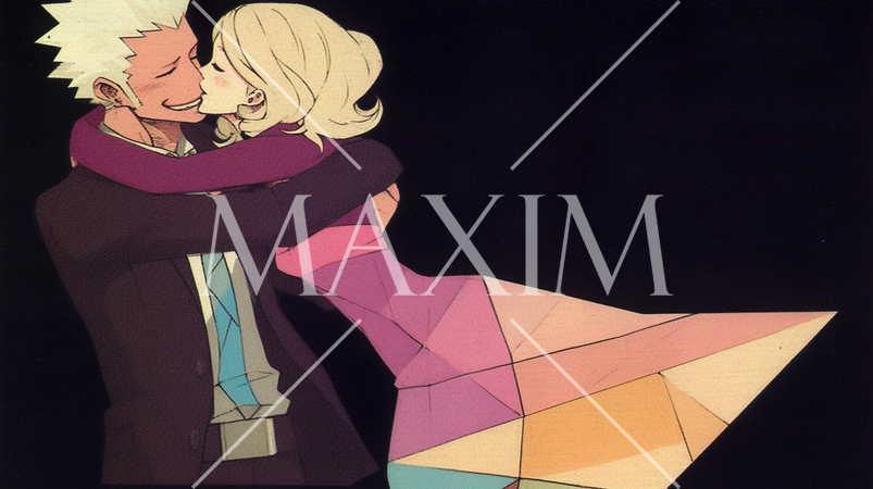 若い恋人たちのキス