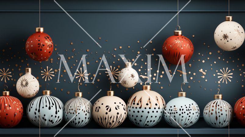 クリスマスオーナメントの連続パターン