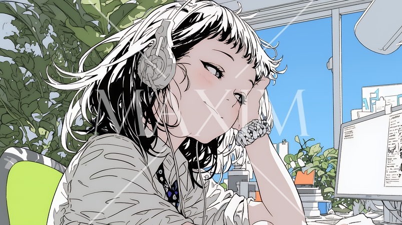 同僚に軽く挨拶をしている若いビジネスウーマン