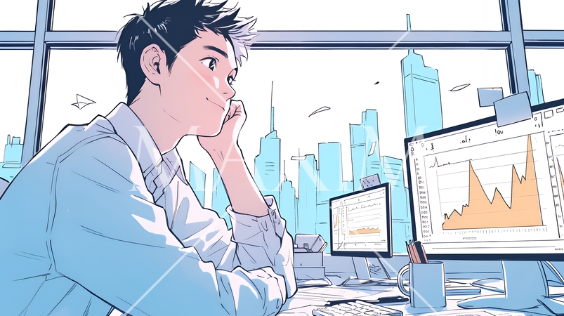 マーケティングデータなどの計量分析を行っているビジネスパーソン