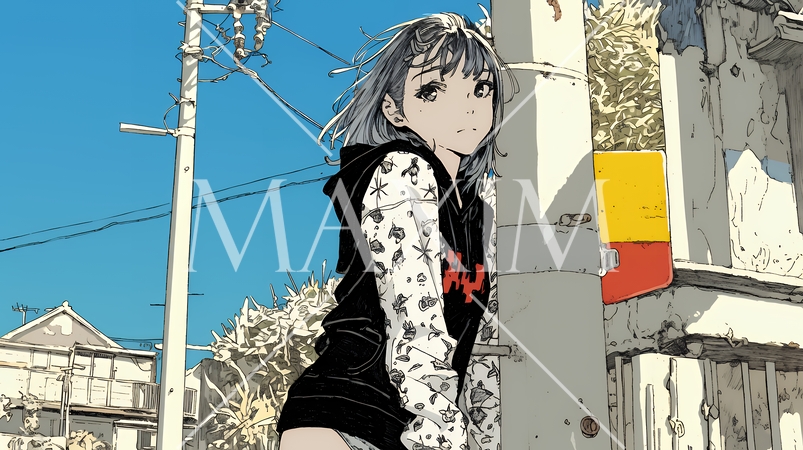 誰かを尾行している女性（ストーカー？）