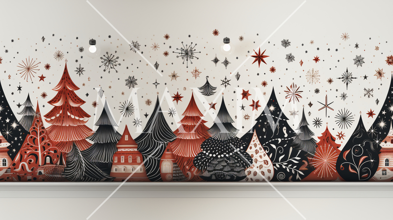 クリスマスツリーの連続パターン