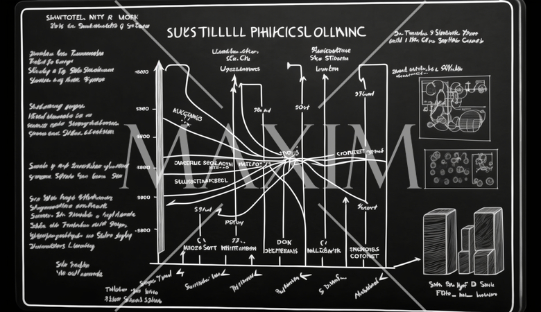 非常に複雑なことが書いてある黒板