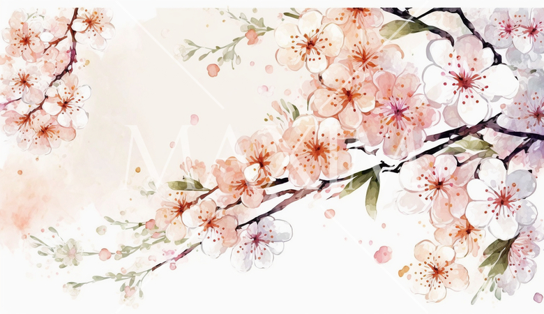 サクラの水彩画