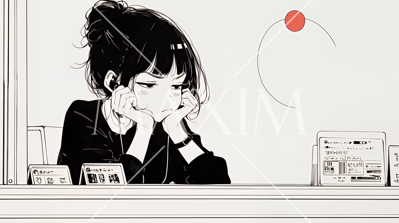 ものすごく要領の悪いユーザーインターフェースに戸惑っているユーザー（シンプルな色使い）