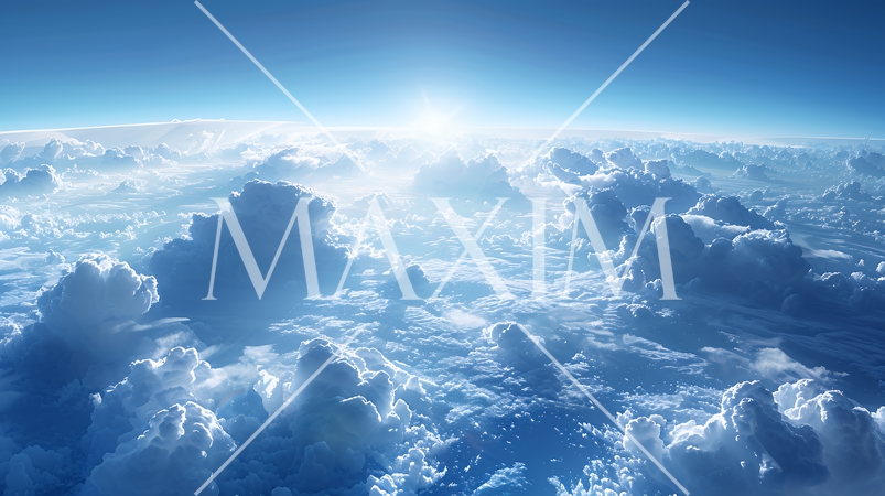 藍色の空と柔らかい積雲