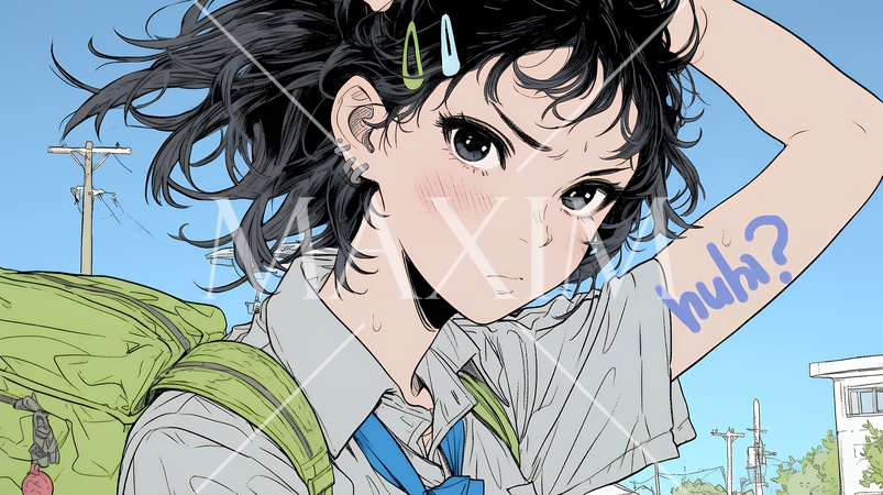 「はぁ？」と呆れた表情をしている女子高生