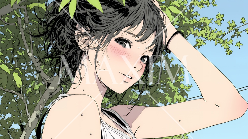 気恥ずかしそうに頭をかき、ごまかすような仕草を見せる若い女性