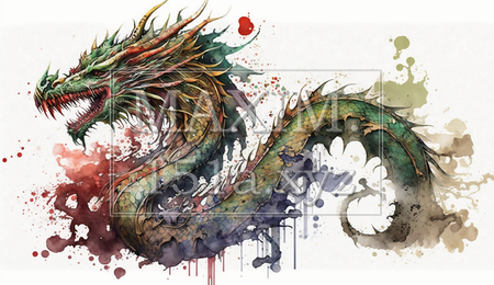 龍の水彩画