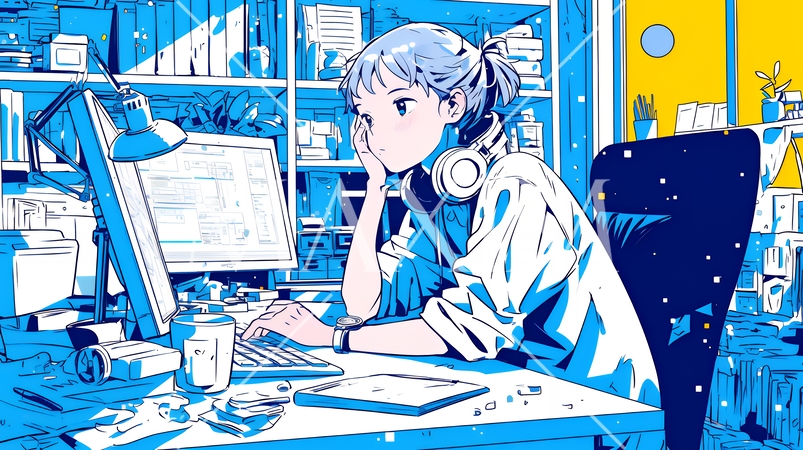 熟考しているビジネスパーソン