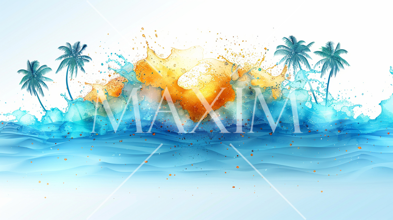 地球温暖化による海面上昇が招いた南国の小島の水没