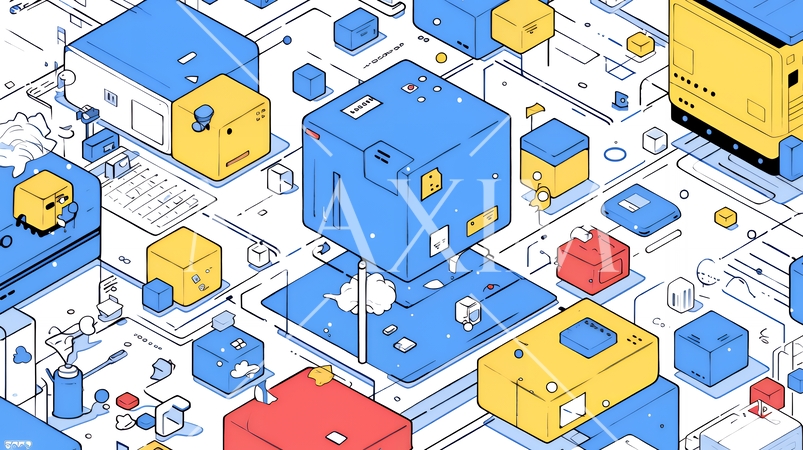 キュービックでジオメトリックな背景画像