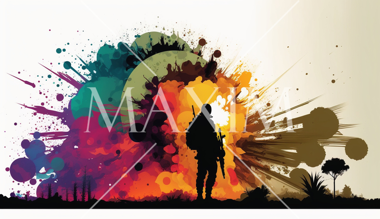 前線に赴く兵士のイメージ