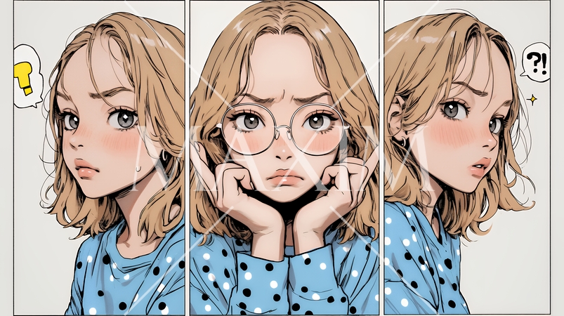 肩をすくめて困惑・諦めの仕草をしている若い女性