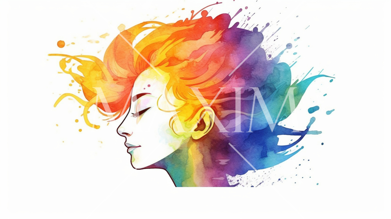 LGBT：人物を使ったイメージの水彩画