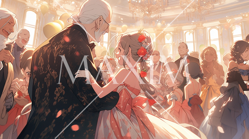 ballroomでの社交ダンス風景