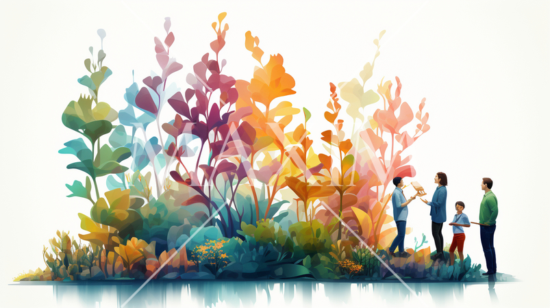 会社の成長と拡大のイメージ：新規市場への進出、成長ストラテジー。