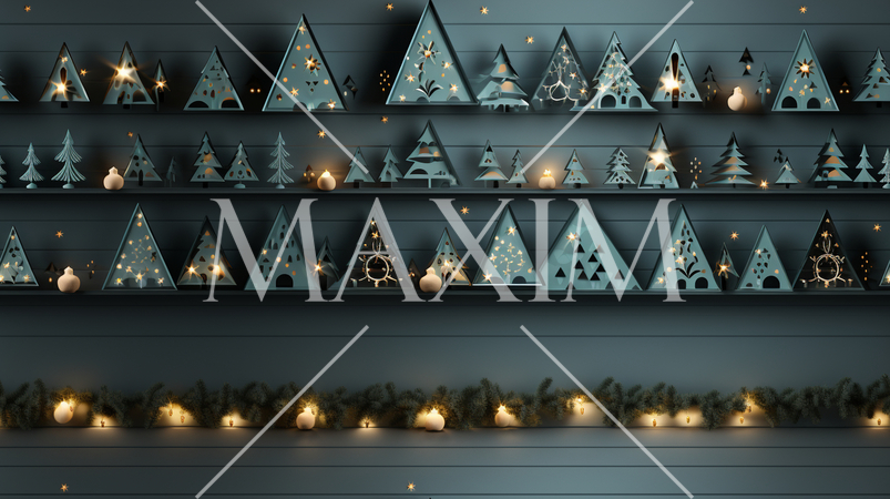 クリスマスツリーの連続パターン