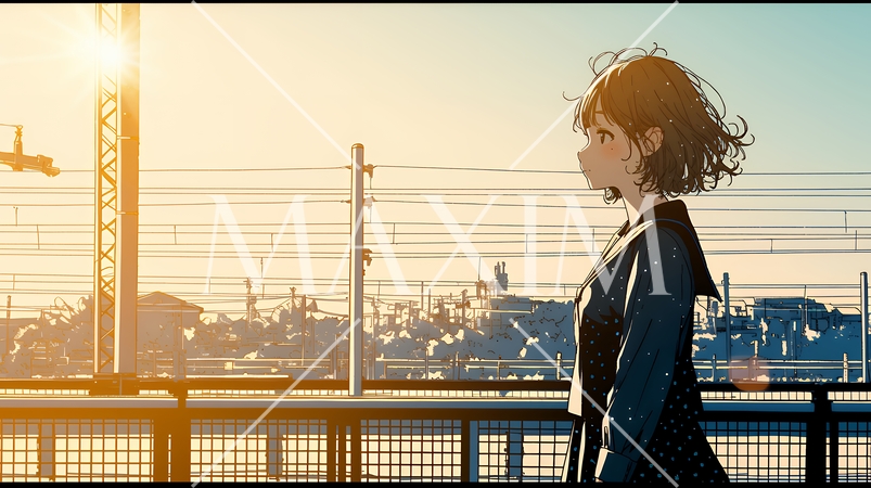 未来に向かって歩き出す女子高生