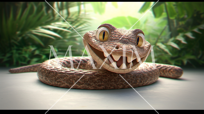 変な顔をしたユニークな蛇