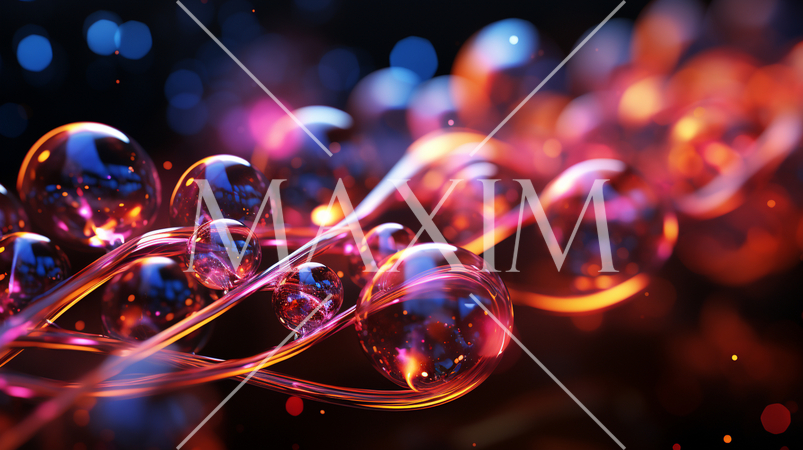 数珠つなぎの泡の背景イメージ