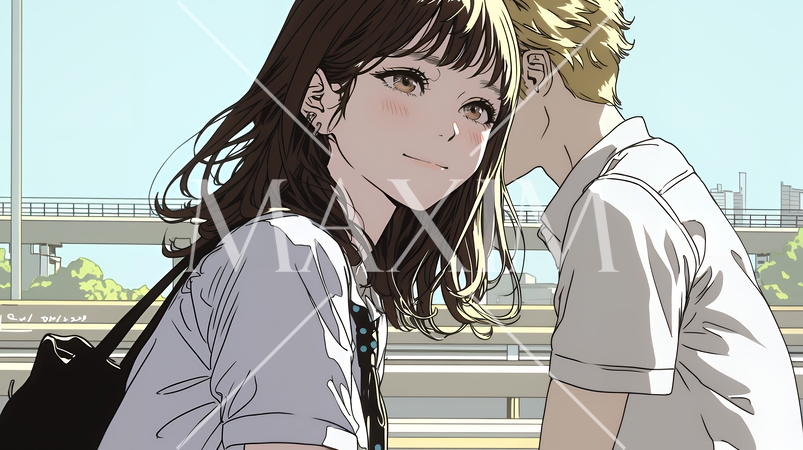 会議で発表している男性に魅了され、新しい恋の予感を抱いた若い女性