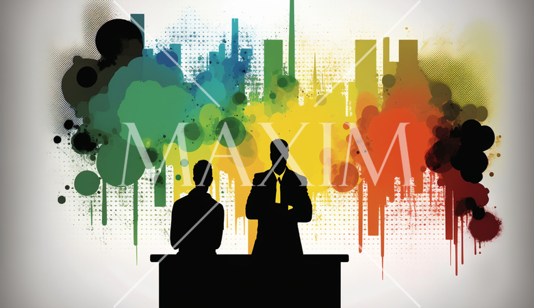 プレゼンテーション：プレゼンテーションを行うビジネスプロフェッショナル。