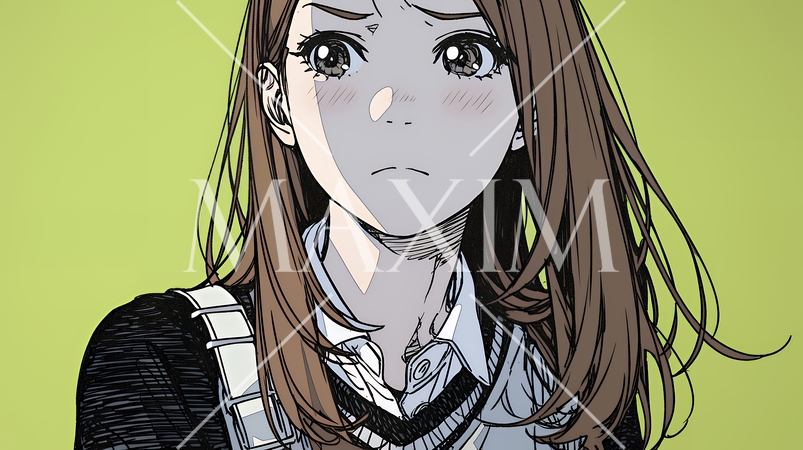 怯えた表情の若い女性