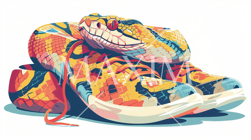 蛇足：足が欲しいと切望のあまり、体がスニーカーのような形態に変化した蛇