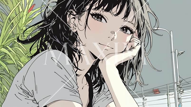 「うふふ」と微笑んでいる若い女性