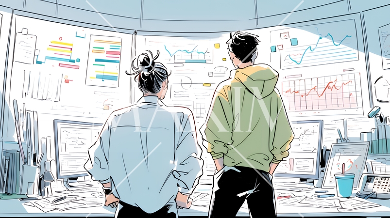 マーケティングデータなどの計量分析を行っているビジネスパーソン