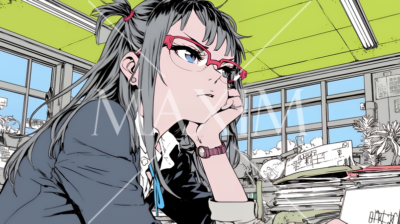 仕仕事のミスを注意されふてくされている若い女性