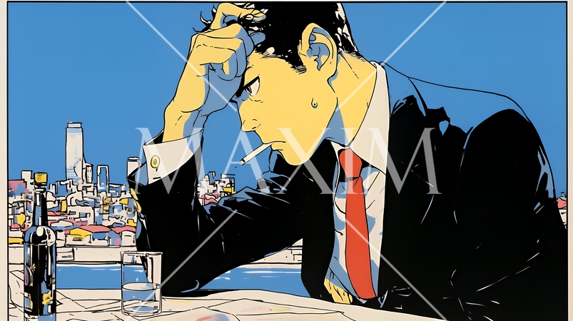 苦悩しているビジネスパーソン