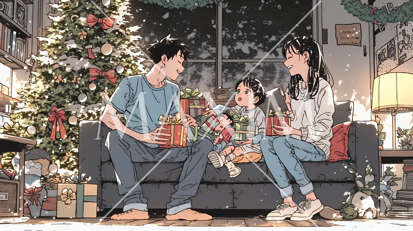 仲良し親子の楽しいクリスマス