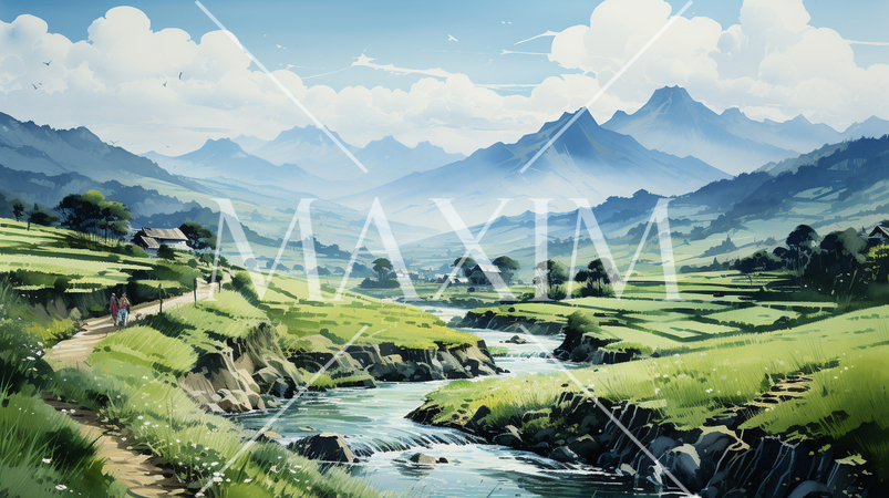 棚田のある里山の風景